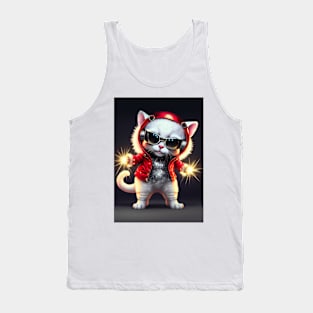 Cute Cosmic Cat - Anime Art design Tank Top